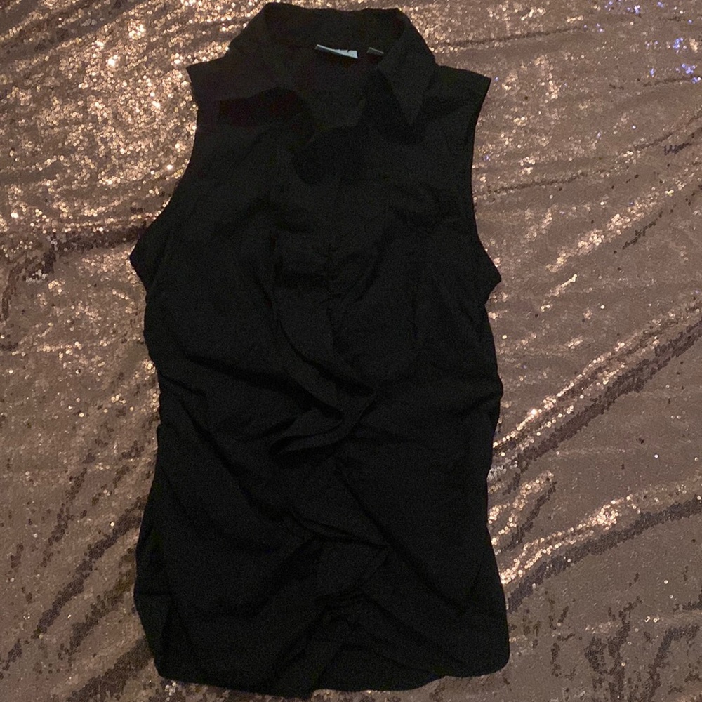 New York & Company sleeveless ruffle top (Medium)